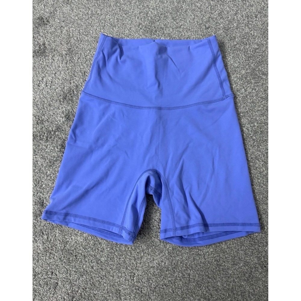 Purple High Waisted Stretch Athletic Workout Activewear Shorts Womens Small